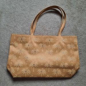 Palm Tree tote bag gold
